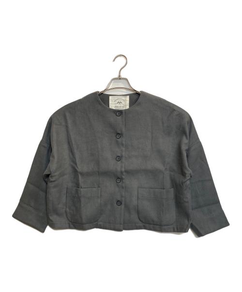 pual ce cin（ピュアルセシン）pual ce cin (ピュアルセシン) メルトンジャケット グレー サイズ:記載なしの古着・服飾アイテム