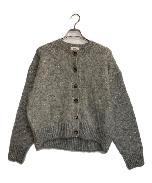 journal standard L'essage（ジャーナルスタンダード レサージュ）journal standard L'essage (ジャーナルスタンダード レサージュ) アルパカMIXスパンコールカーディガン グレー サイズ:記載なしの古着・服飾アイテム