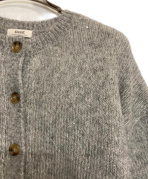 journal standard L'essage（ジャーナルスタンダード レサージュ）journal standard L'essage (ジャーナルスタンダード レサージュ) アルパカMIXスパンコールカーディガン グレー サイズ:記載なしの古着・服飾アイテム