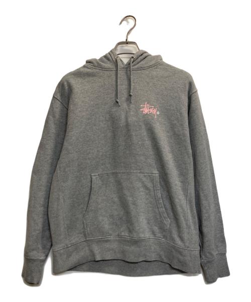 stussy（ステューシー）stussy (ステューシー) ロゴパーカー グレー サイズ:Ｍの古着・服飾アイテム
