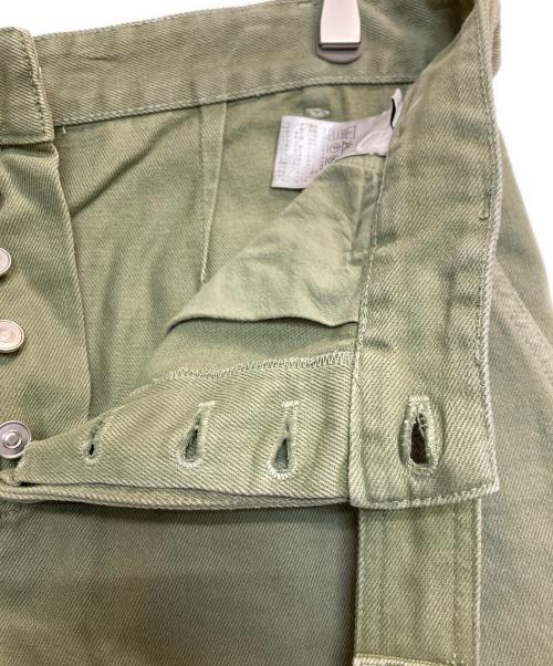 maison kitsune（メゾンキツネ）MAISON KITSUNE (メゾンキツネ) Belted  Denim Pants Relaxed  Cargo Jeans グリーン サイズ:30の古着・服飾アイテム