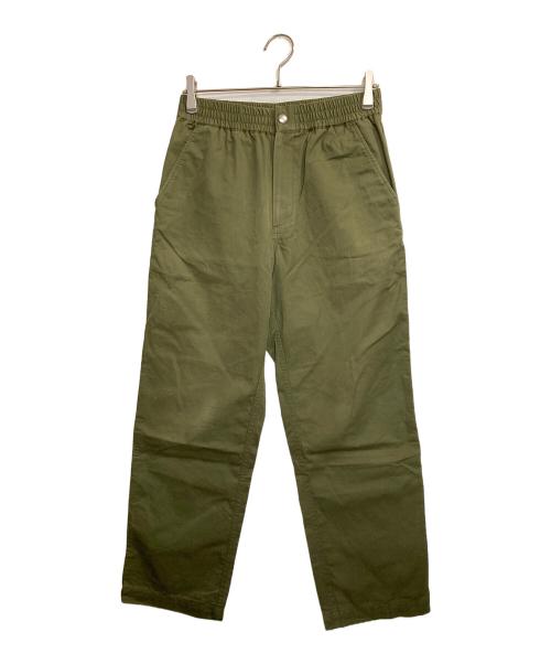 maison kitsune（メゾンキツネ）MAISON KITSUNE (メゾンキツネ) ポケット刺繍イージーパンツ グリーン サイズ:40の古着・服飾アイテム