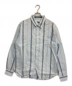 maison kitsuneメゾンキツネ）の古着「RELAXED SHIRT / リラックスストライプシャツ」｜ブルー