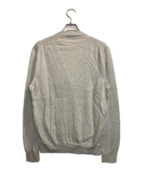 maison kitsune（メゾンキツネ）MAISON KITSUNE (メゾンキツネ) BOLD FOX HEAD PATCH REGULAR CARDIGAN グレー サイズ:Lの古着・服飾アイテム