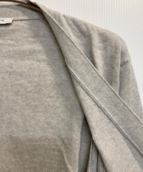 maison kitsune（メゾンキツネ）MAISON KITSUNE (メゾンキツネ) BOLD FOX HEAD PATCH REGULAR CARDIGAN グレー サイズ:Lの古着・服飾アイテム