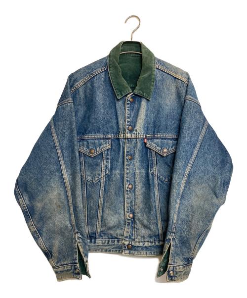 LEVI'S（リーバイス）LEVI'S (リーバイス) リバーシブルトラッカージャケット グリーン×インディゴ サイズ:LLの古着・服飾アイテム
