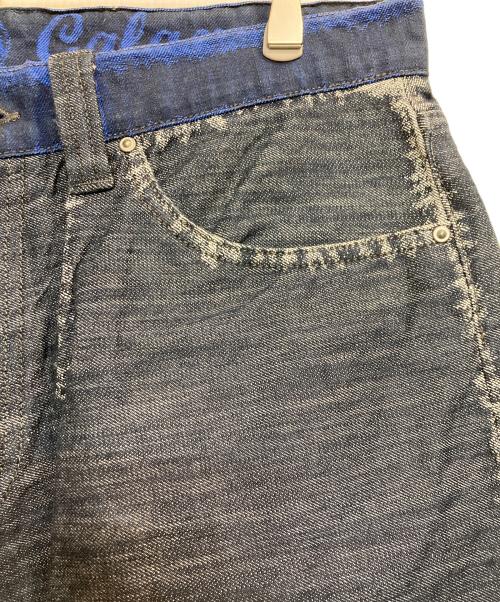 A-POC ABLE ISSEY MIYAKE（エイポック エイブル イッセイ ミヤケ）A-POC ABLE ISSEY MIYAKE (エイポック エイブル イッセイ ミヤケ) デニムパンツ インディゴ サイズ:35の古着・服飾アイテム