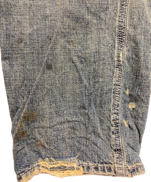 RRL（ダブルアールエル）RRL (ダブルアールエル) ペイント加工クラッシュデニムパンツ インディゴ サイズ:36/32の古着・服飾アイテム