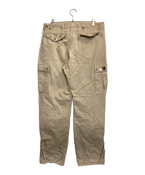 DOLCE & GABBANA（ドルチェ＆ガッバーナ）DOLCE & GABBANA (ドルチェ＆ガッバーナ) ペイント加工カーゴパンツ カーキ サイズ:50の古着・服飾アイテム