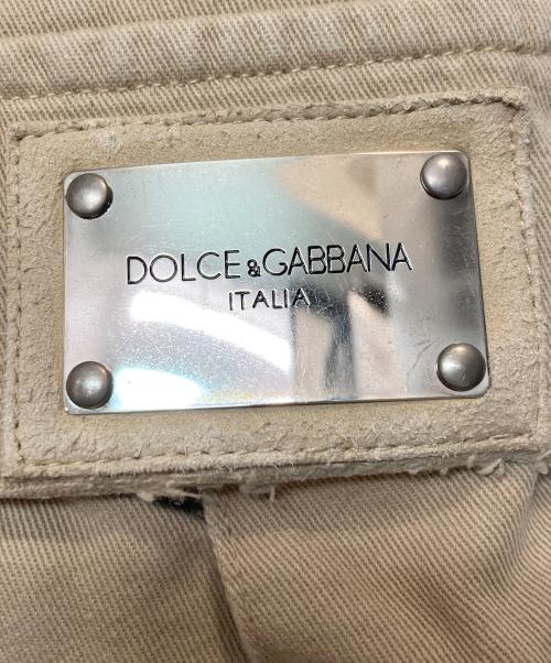 DOLCE & GABBANA（ドルチェ＆ガッバーナ）DOLCE & GABBANA (ドルチェ＆ガッバーナ) ペイント加工カーゴパンツ カーキ サイズ:50の古着・服飾アイテム