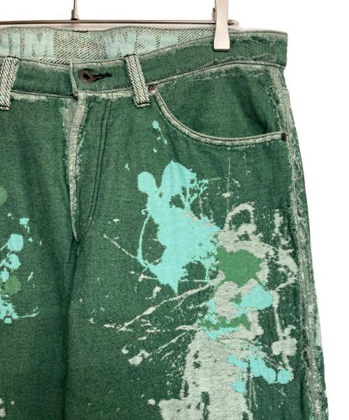 A-POC ABLE ISSEY MIYAKE（エイポック エイブル イッセイ ミヤケ）A-POC ABLE ISSEY MIYAKE (エイポック エイブル イッセイ ミヤケ) スプラッシュペイント柄パンツ グリーン サイズ:35の古着・服飾アイテム