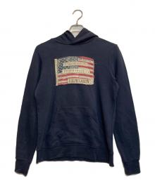 Denim & Supply Ralph Lauren（デニム＆サプライ ラルフローレン）の古着「星条旗ワッペンプルオーバーパーカー」｜ネイビー