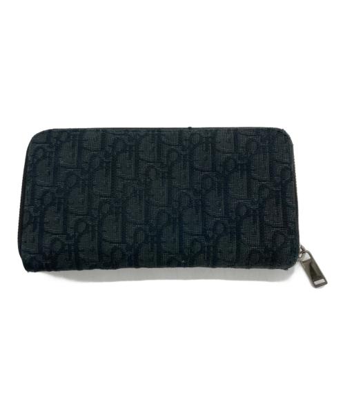 Dior（ディオール）Dior (ディオール) オブリーク トロッター ラウンドファスナー 長財布 ブラックの古着・服飾アイテム