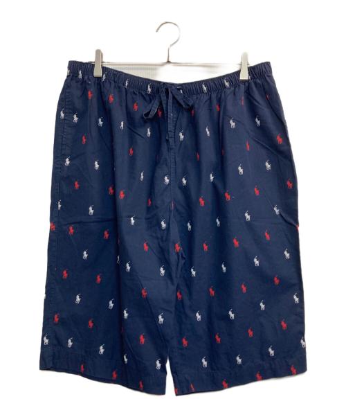 POLO RALPH LAUREN（ポロ・ラルフローレン）POLO RALPH LAUREN (ポロ・ラルフローレン) 総柄プリントハーフパンツ ネイビー サイズ:4Ｌの古着・服飾アイテム