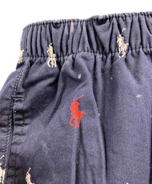 POLO RALPH LAUREN（ポロ・ラルフローレン）POLO RALPH LAUREN (ポロ・ラルフローレン) 総柄プリントハーフパンツ ネイビー サイズ:4Ｌの古着・服飾アイテム