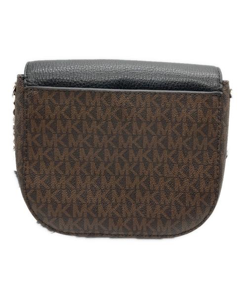 MICHAEL KORS（マイケル・コース）MICHAEL KORS (マイケル・コース) ショルダーバッグ ブラック×ブラウンの古着・服飾アイテム