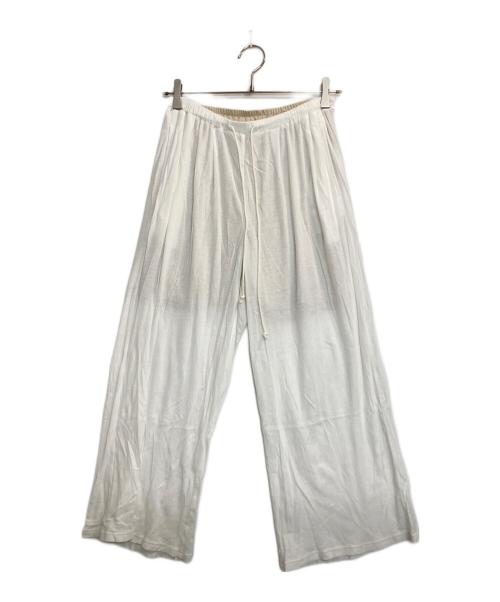 ETRE TOKYO（エトレトウキョウ）ETRE TOKYO (エトレトウキョウ) エアリーカットセミワイドパンツ ホワイト サイズ:Sの古着・服飾アイテム