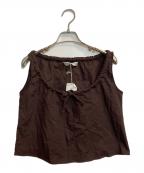 MIU MIUミュウミュウ）の古着「リボンノースリーブカットソー」｜ブラウン