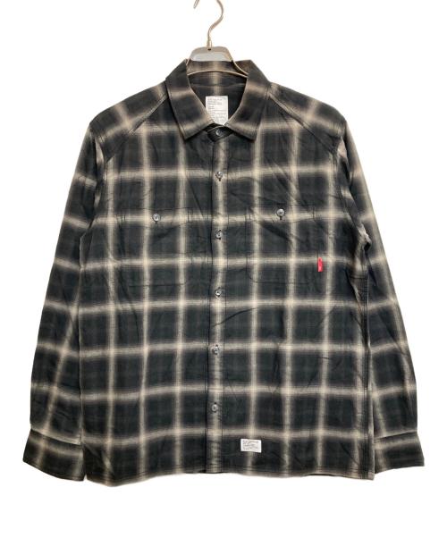 WTAPS（ダブルタップス）WTAPS (ダブルタップス) オンブレチェックシャツ ブラック×ホワイト サイズ:-の古着・服飾アイテム