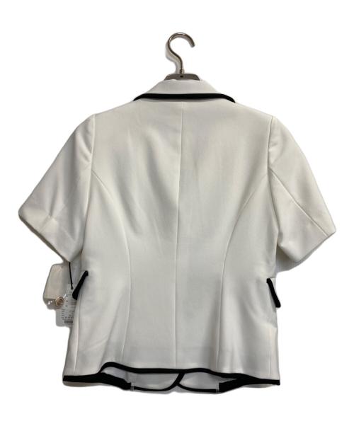 HER LIP TO（ハーリップトゥ）Her lip to (ハーリップトゥ) Bicolor Short Sleeve Blazer / バイカラーショートスリーブブレザー ホワイト サイズ:Ｍの古着・服飾アイテム