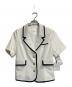 Her lip to（ハーリップトゥ）の古着「Bicolor Short Sleeve Blazer / バイカラーショートスリーブブレザー」｜ホワイト