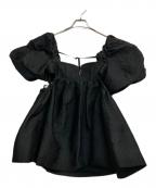 MAISON SPECIALメゾンスペシャル）の古着「Quilting Peplum Top / キルティングペプラムトップ」｜ブラック
