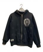 CHROME HEARTSクロムハーツ）の古着「ホースシュースタープリントジップパーカー」｜ブラック