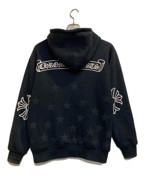 CHROME HEARTS（クロムハーツ）CHROME HEARTS (クロムハーツ) ホースシュースタープリントジップパーカー ブラック サイズ:Ｍの古着・服飾アイテム