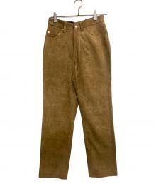 BEAMS（ビームス）の古着「スエードパンツ」｜ベージュ