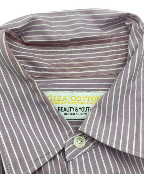 BEAUTY&YOUTH（ビューティーアンドユース）BEAUTY&YOUTH (ビューティーアンドユース) HI―LINE ギザ オーガニックノーブル シャツ パープル サイズ:Mの古着・服飾アイテム