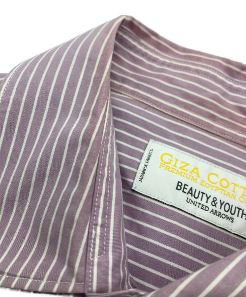 BEAUTY&YOUTH（ビューティーアンドユース）BEAUTY&YOUTH (ビューティーアンドユース) HI―LINE ギザ オーガニックノーブル シャツ パープル サイズ:Mの古着・服飾アイテム