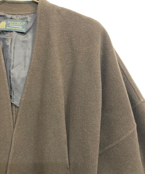 Curensology（カレンソロジー）Curensology (カレンソロジー) ノーカラーコート ブラウン サイズ:Ｆの古着・服飾アイテム