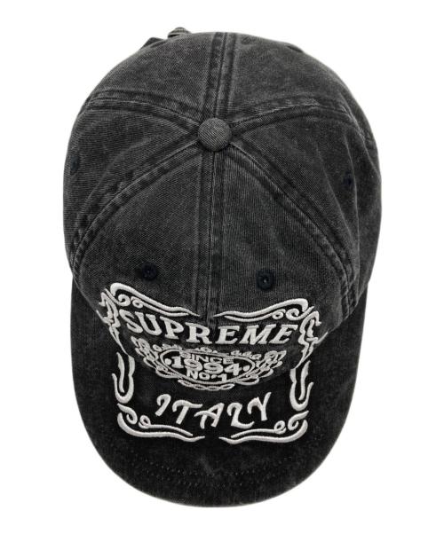 SUPREME（シュプリーム）SUPREME (シュプリーム) 25FW Italy 6-Panel cap / イタリー6パネルキャップ ブラックの古着・服飾アイテム