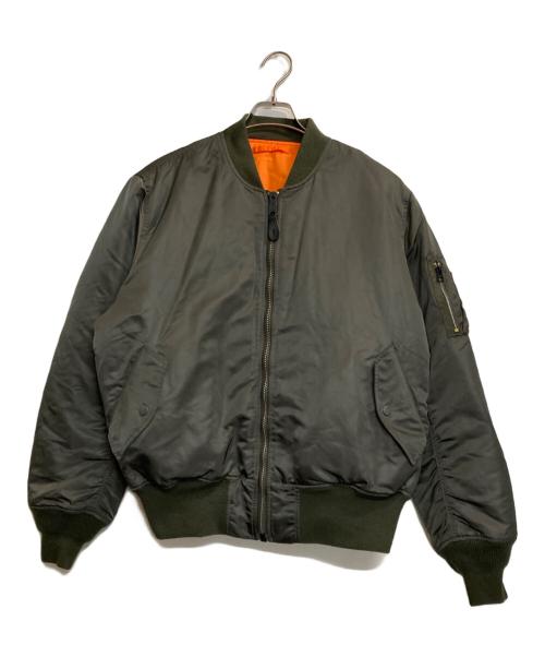 ALPHA（アルファ）ALPHA (アルファ) MA-1フライトジャケット カーキ サイズ:Ｌの古着・服飾アイテム