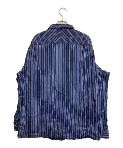 POLO RALPH LAUREN（ポロ・ラルフローレン）POLO RALPH LAUREN (ポロ・ラルフローレン) BLAKEストライプシャツ ブラック×ネイビー サイズ:LLの古着・服飾アイテム