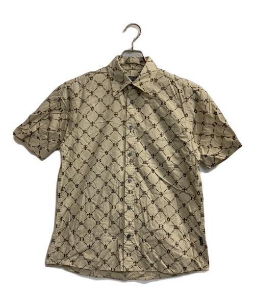 BURBERRY BLACK LABEL（バーバリーブラックレーベル）BURBERRY BLACK LABEL (バーバリーブラックレーベル) モノグラムS/Sシャツ ベージュ サイズ:2の古着・服飾アイテム