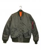 ALPHAアルファ）の古着「MA-1ジャケット」｜グリーン