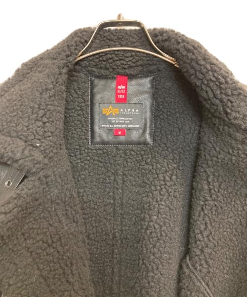 ALPHA（アルファ）ALPHA (アルファ) フェイクムートンB-3S ブラック×ブラウン サイズ:Mの古着・服飾アイテム