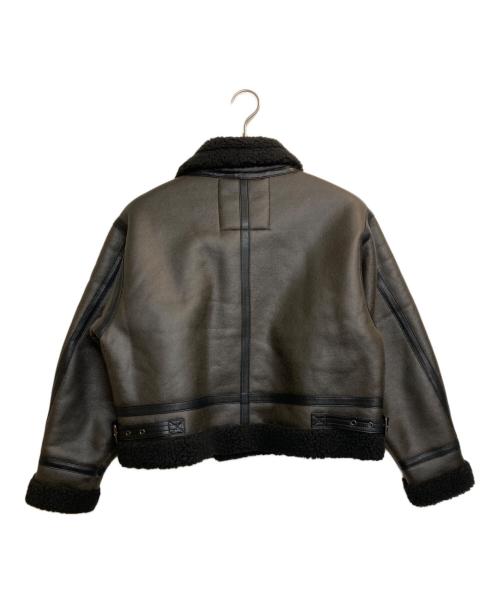 ALPHA（アルファ）ALPHA (アルファ) フェイクムートンB-3S ブラック×ブラウン サイズ:Mの古着・服飾アイテム
