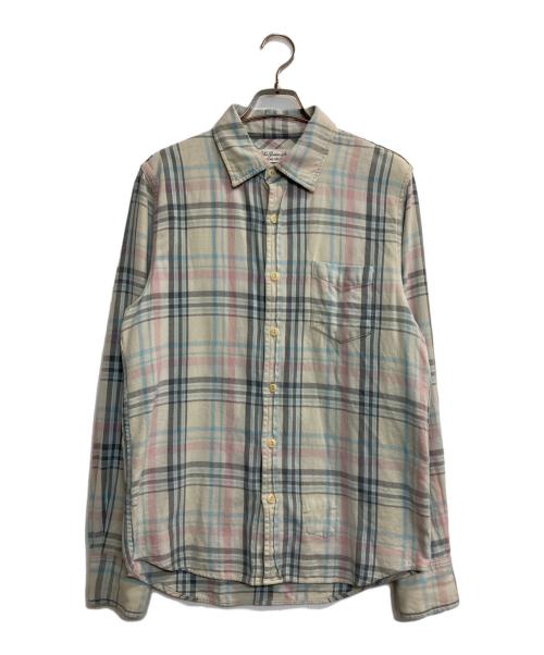REMI RELIEF（レミレリーフ）REMI RELIEF (レミレリーフ) チェックシャツ ホワイト×ブルー サイズ:Ｍの古着・服飾アイテム