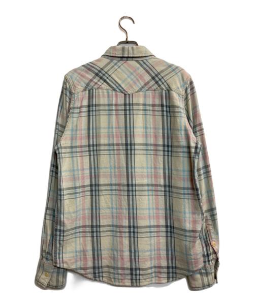 REMI RELIEF（レミレリーフ）REMI RELIEF (レミレリーフ) チェックシャツ ホワイト×ブルー サイズ:Ｍの古着・服飾アイテム
