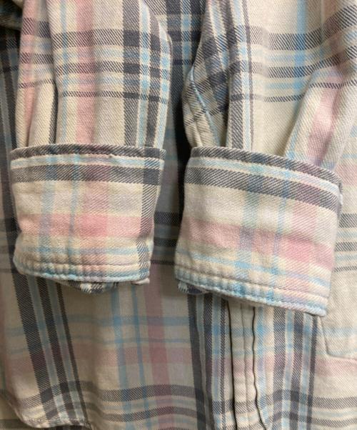 REMI RELIEF（レミレリーフ）REMI RELIEF (レミレリーフ) チェックシャツ ホワイト×ブルー サイズ:Ｍの古着・服飾アイテム