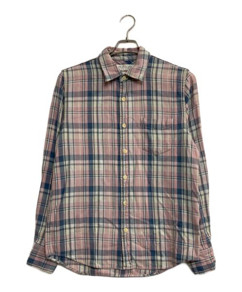 REMI RELIEF（レミレリーフ）REMI RELIEF (レミレリーフ) チェックシャツ ピンク×ブルー サイズ:Mの古着・服飾アイテム