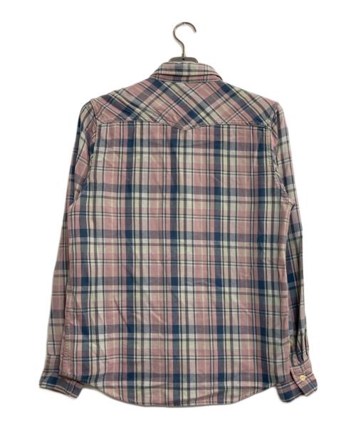 REMI RELIEF（レミレリーフ）REMI RELIEF (レミレリーフ) チェックシャツ ピンク×ブルー サイズ:Mの古着・服飾アイテム