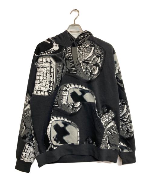 NIKE（ナイキ）NIKE (ナイキ) ジョーダンMVPプリンテッドフリースプルオーバーパーカー ブラック サイズ:Lの古着・服飾アイテム