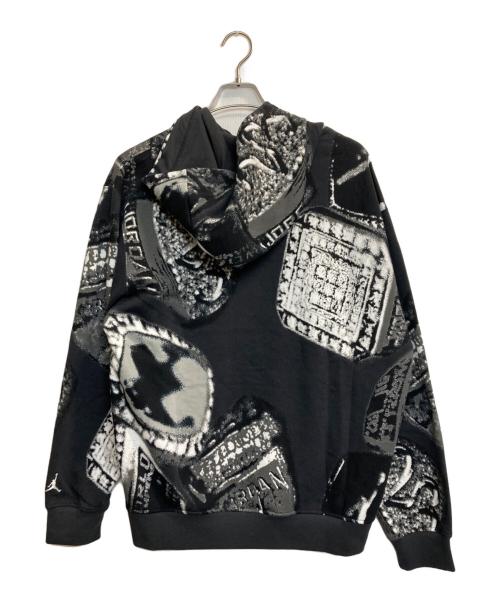 NIKE（ナイキ）NIKE (ナイキ) ジョーダンMVPプリンテッドフリースプルオーバーパーカー ブラック サイズ:Lの古着・服飾アイテム