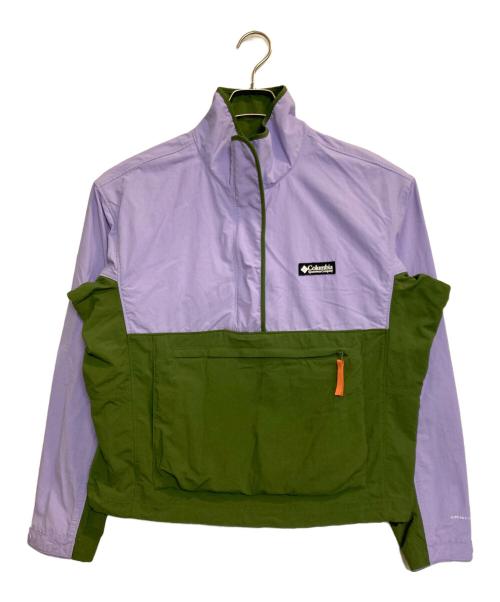 Columbia（コロンビア）Columbia (コロンビア) デシューツバレー ウィンドシェル パープル×グリーン サイズ:Lの古着・服飾アイテム