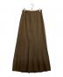 Ameri（アメリ）の古着「HERRINGBONE HEM PLEATS SKIRT / ヘリンボーンヘムプリーツスカート」｜ブラウン