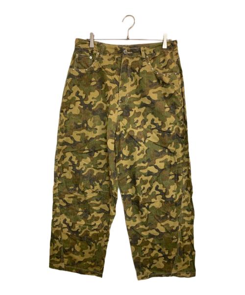 Noremid（ノーリミッド）noremid (ノーリミッド) スタッズバギーカモフラパンツ グリーン サイズ:Lの古着・服飾アイテム