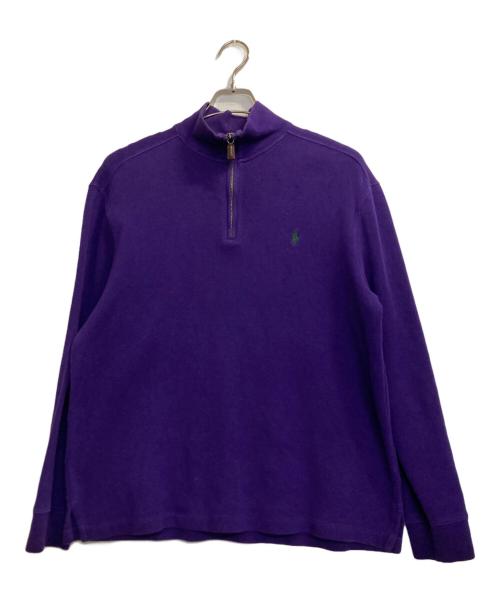 POLO RALPH LAUREN（ポロ・ラルフローレン）POLO RALPH LAUREN (ポロ・ラルフローレン) ハーフジップスウェット パープル サイズ:Ｌの古着・服飾アイテム